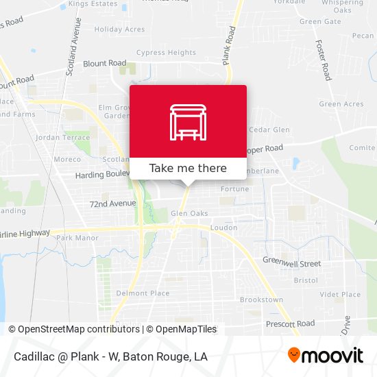 Cadillac @ Plank - W map