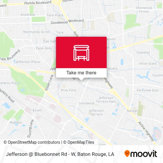Jefferson @ Bluebonnet Rd - W map