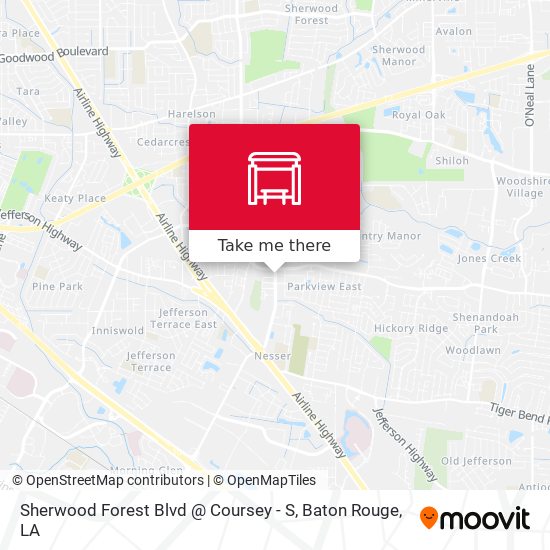 Sherwood Forest Blvd @ Coursey - S map