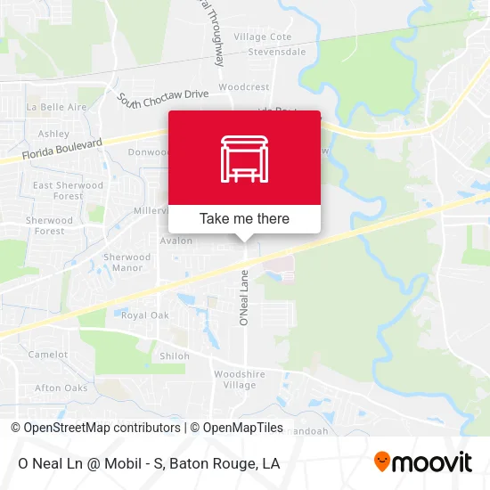 O Neal Ln @ Mobil - S map