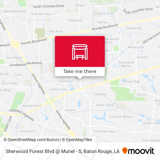 Sherwood Forest Blvd @ Muriel - S map