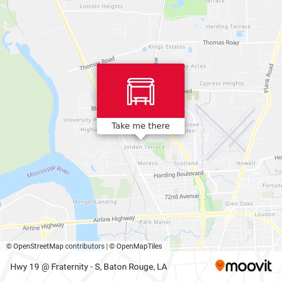 Mapa de Hwy 19 @ Fraternity - S