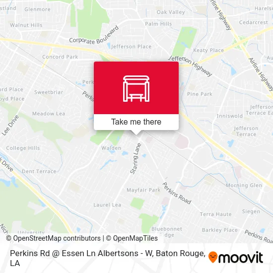 Perkins Rd @ Essen Ln Albertsons - W map