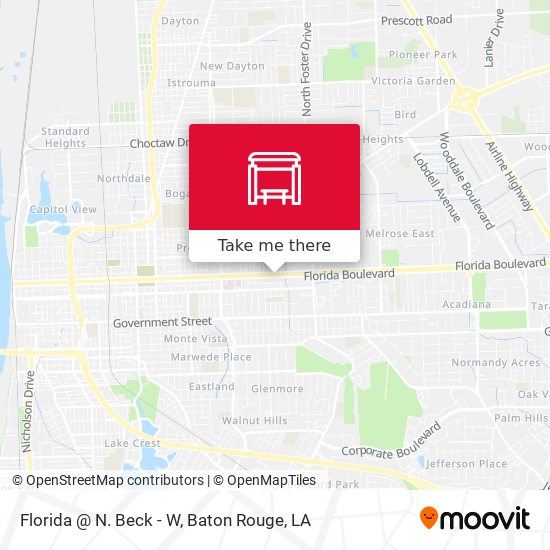 Florida @ N. Beck - W map