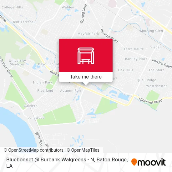 Bluebonnet @ Burbank Walgreens - N map