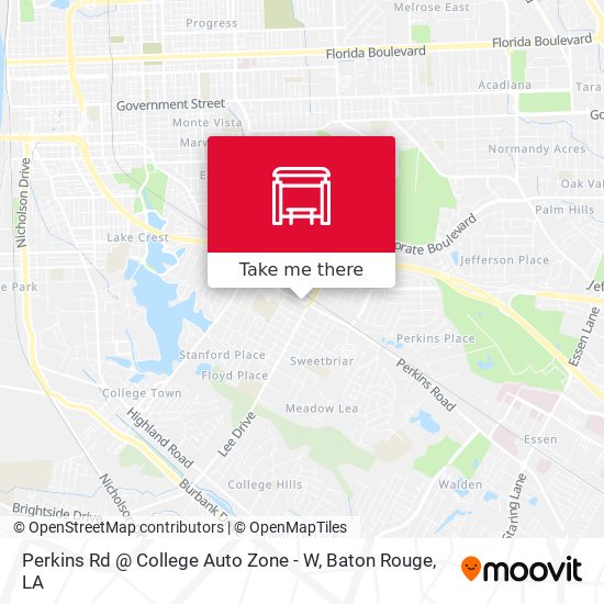 Perkins Rd @ College Auto Zone - W map
