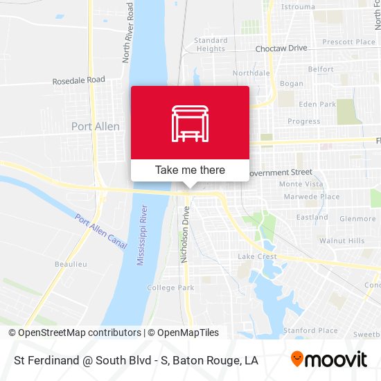 St Ferdinand @ South Blvd - S map