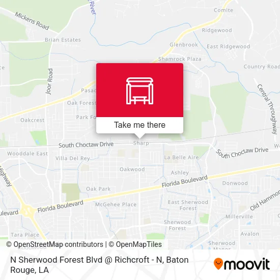 N Sherwood Forest Blvd @ Richcroft - N map