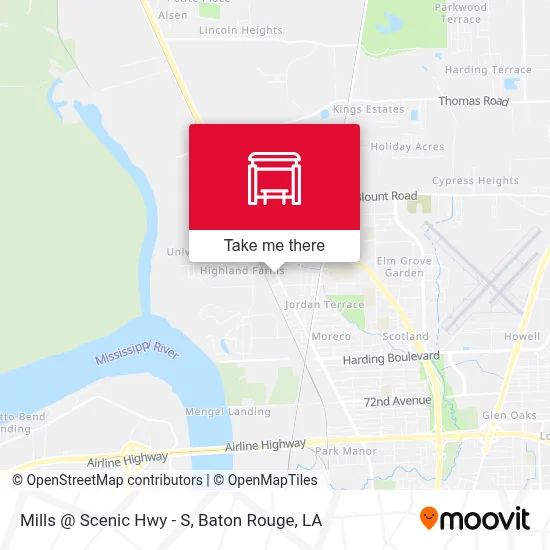 Mills @ Scenic Hwy - S map