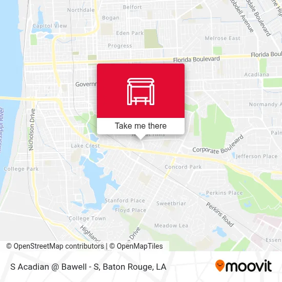 S Acadian @ Bawell - S map