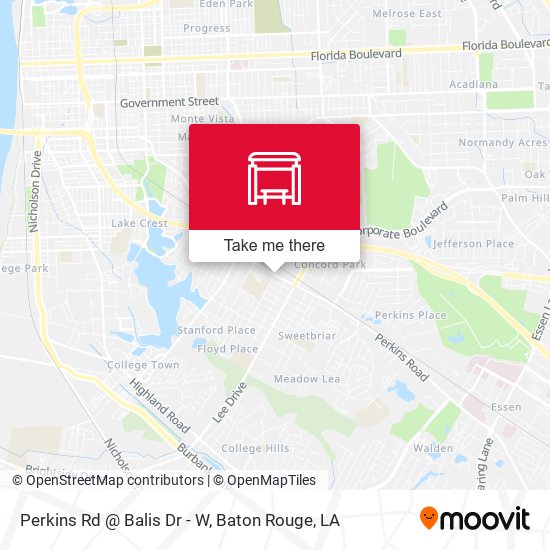 Mapa de Perkins Rd @ Balis Dr - W