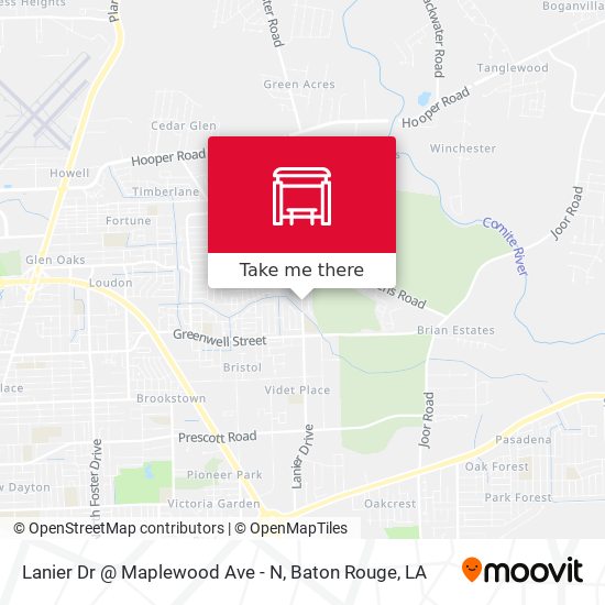 Lanier Dr @ Maplewood Ave - N map