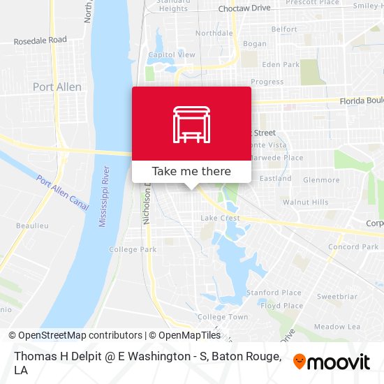 Mapa de Thomas H Delpit @ E Washington - S