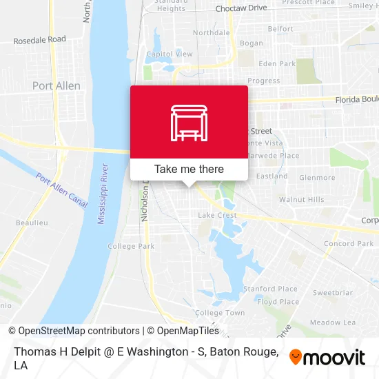 Thomas H Delpit @ E Washington - S map