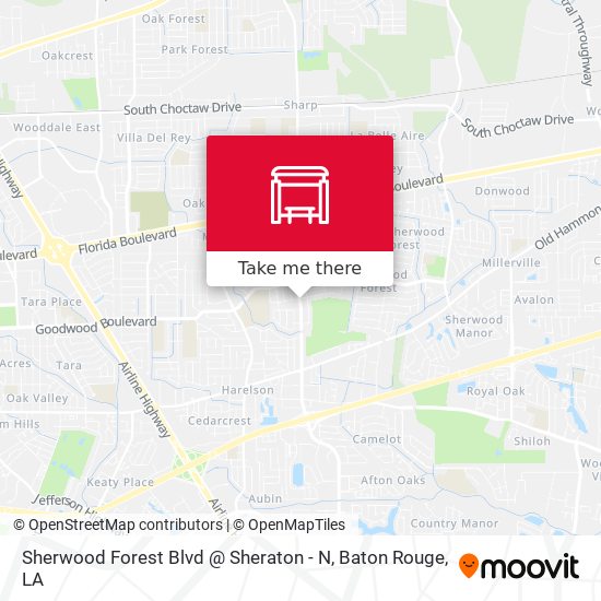 Mapa de Sherwood Forest Blvd @ Sheraton - N