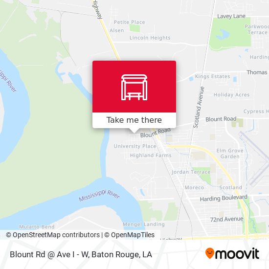 Blount Rd @ Ave I - W map