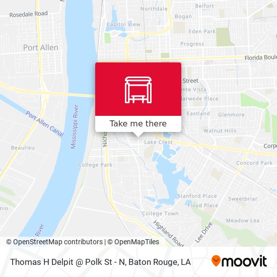 Thomas H Delpit @ Polk St - N map
