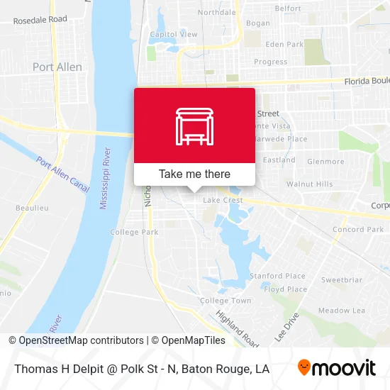 Thomas H Delpit @ Polk St - N map