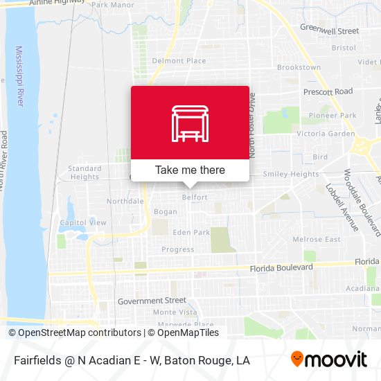 Fairfields @ N Acadian E - W map