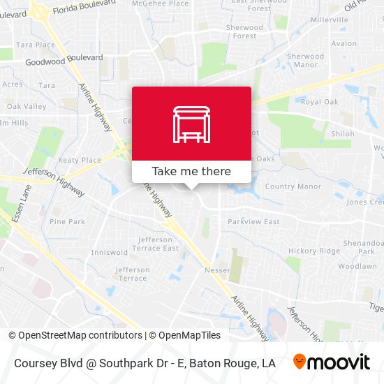 Coursey Blvd @ Southpark Dr - E map