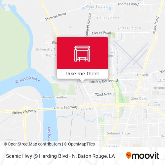 Scenic Hwy @ Harding Blvd - N map
