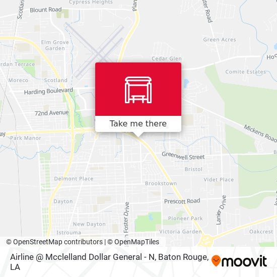 Mapa de Airline @ Mcclelland Dollar General - N