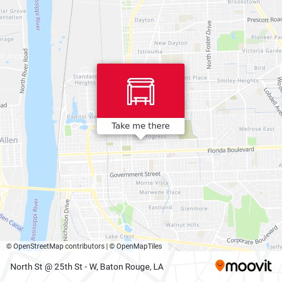 North St @ 25th St - W map