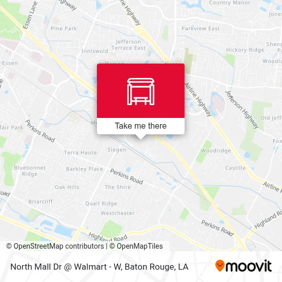 North Mall Dr @ Walmart - W map