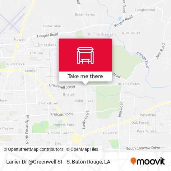 Lanier Dr @Greenwell St - S map