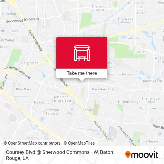Coursey Blvd @ Sherwood Commons - W map