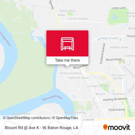 Blount Rd @ Ave K - W map