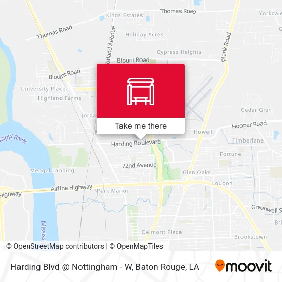 Harding Blvd @ Nottingham - W map