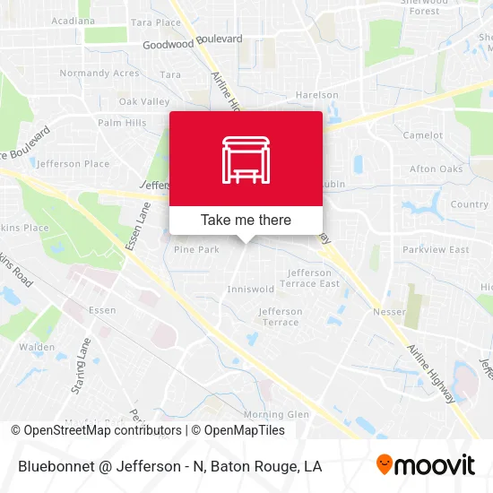 Bluebonnet @ Jefferson - N map