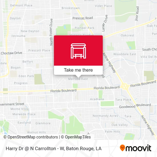 Harry Dr @ N Carrollton - W map