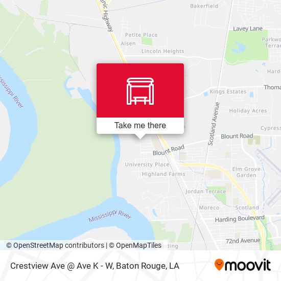 Mapa de Crestview Ave @ Ave K - W