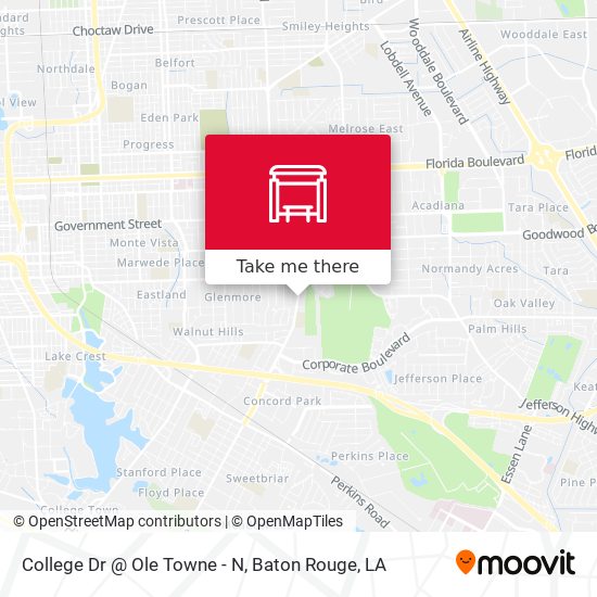 College Dr @ Ole Towne - N map