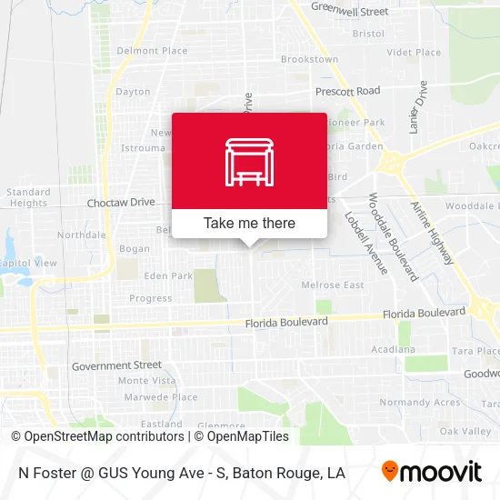 N Foster @ GUS Young Ave - S map