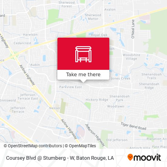 Mapa de Coursey Blvd @ Stumberg - W
