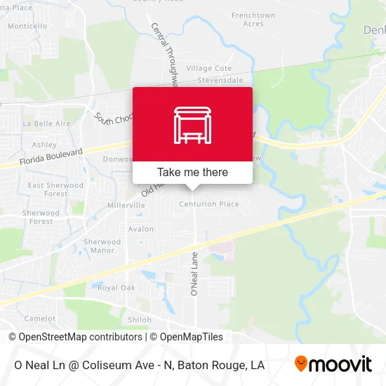 O Neal Ln @ Coliseum Ave - N map