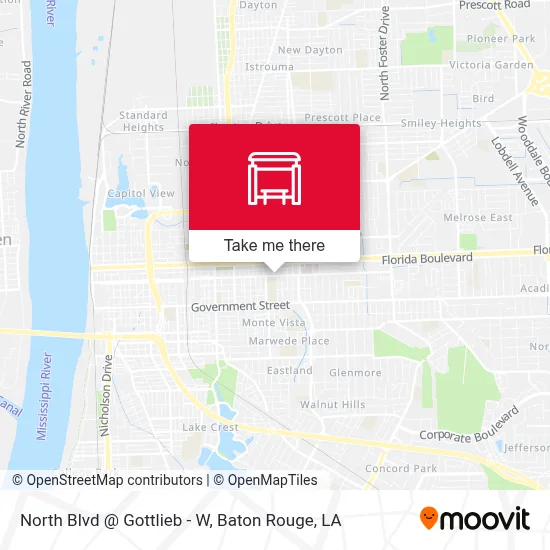 North Blvd @ Gottlieb - W map