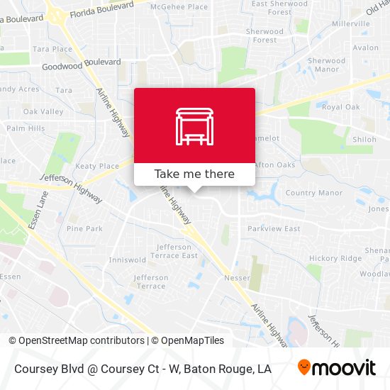 Mapa de Coursey Blvd @ Coursey Ct - W