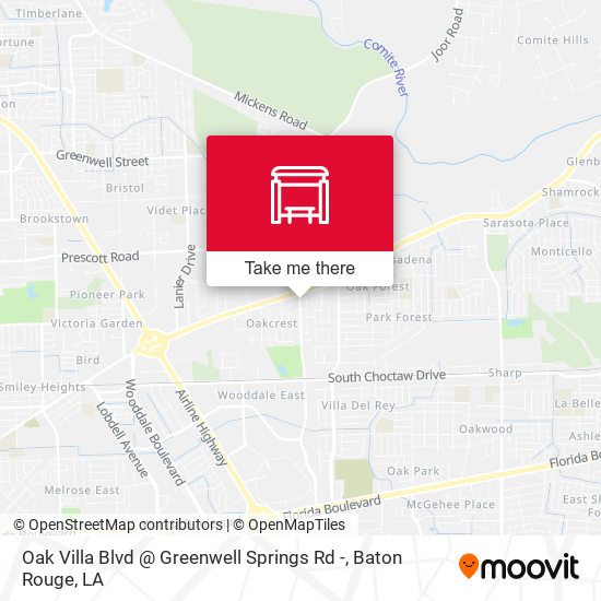 Mapa de Oak Villa Blvd @ Greenwell Springs Rd -