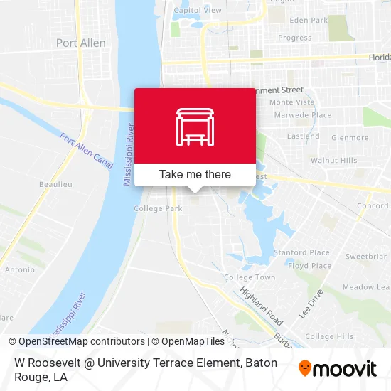 W Roosevelt @ University Terrace Element map