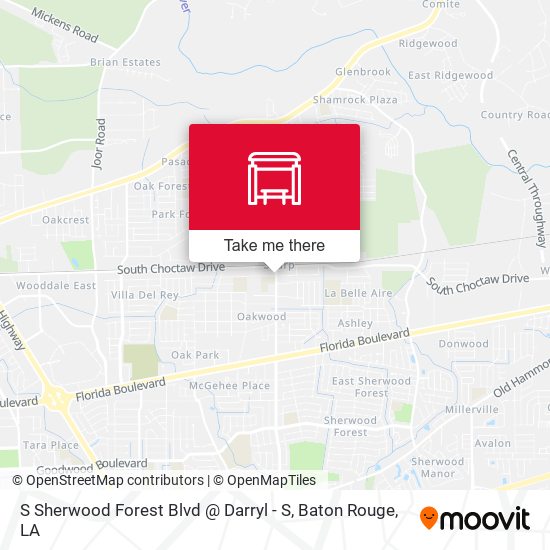 S Sherwood Forest Blvd @ Darryl - S map