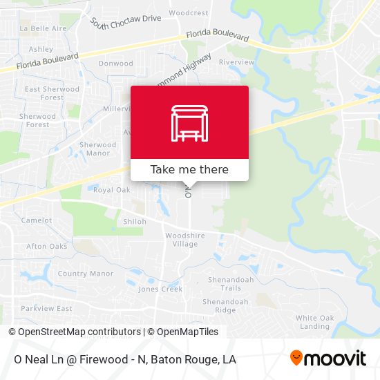 O Neal Ln @ Firewood - N map