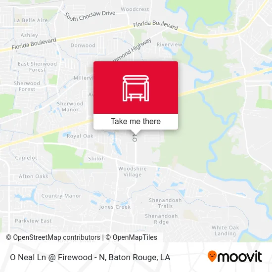 O Neal Ln @ Firewood - N map