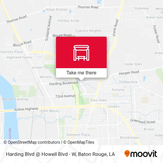 Harding Blvd @ Howell Blvd - W map
