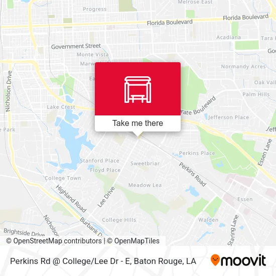 Perkins Rd @ College / Lee Dr - E map