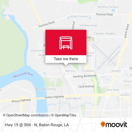 Hwy 19 @ Stilt - N map