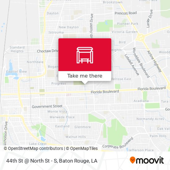 44th St @ North St - S map